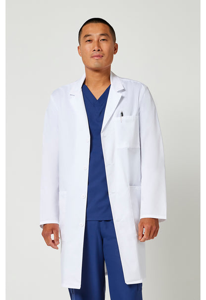38" unisex laboratoriumjas met reverskraag en mechanische stretch CKE460