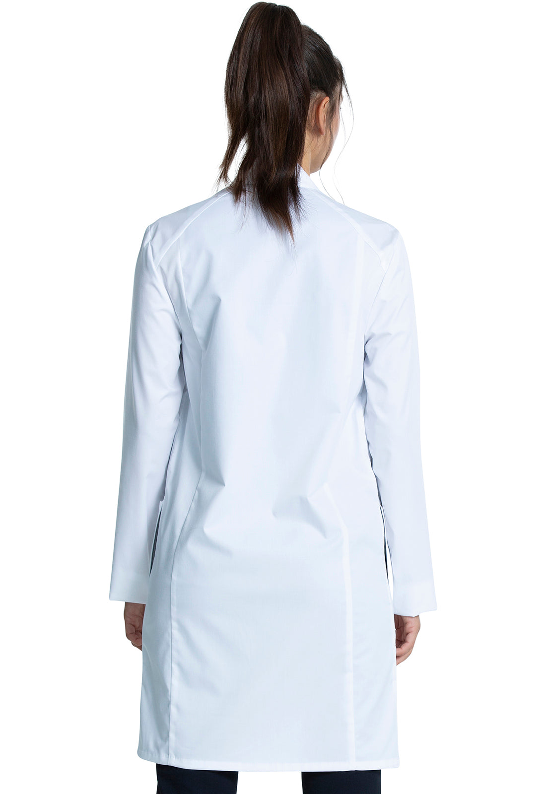 38" unisex laboratoriumjas met reverskraag en mechanische stretch CKE460