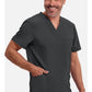 Heren T-shirt met V-hals met ribgebreide panelen en 360° stretch CKE900A