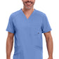 Heren T-shirt met V-hals met ribgebreide panelen en 360° stretch CKE900A