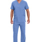 Heren T-shirt met V-hals met ribgebreide panelen en 360° stretch CKE900A