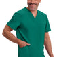 Heren T-shirt met V-hals met ribgebreide panelen en 360° stretch CKE900A