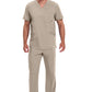 Heren T-shirt met V-hals met ribgebreide panelen en 360° stretch CKE900A