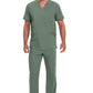Heren T-shirt met V-hals met ribgebreide panelen en 360° stretch CKE900A