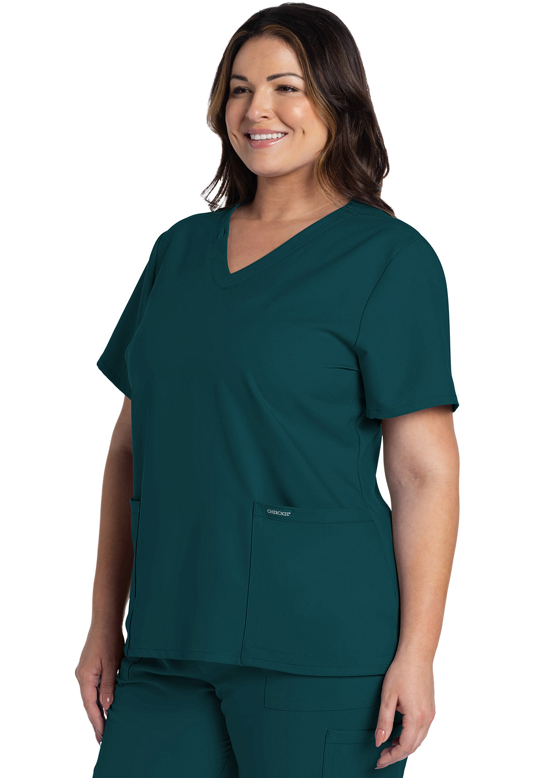 Cherokee Top met V-hals met 2 zakken en badgehouder CKE953A