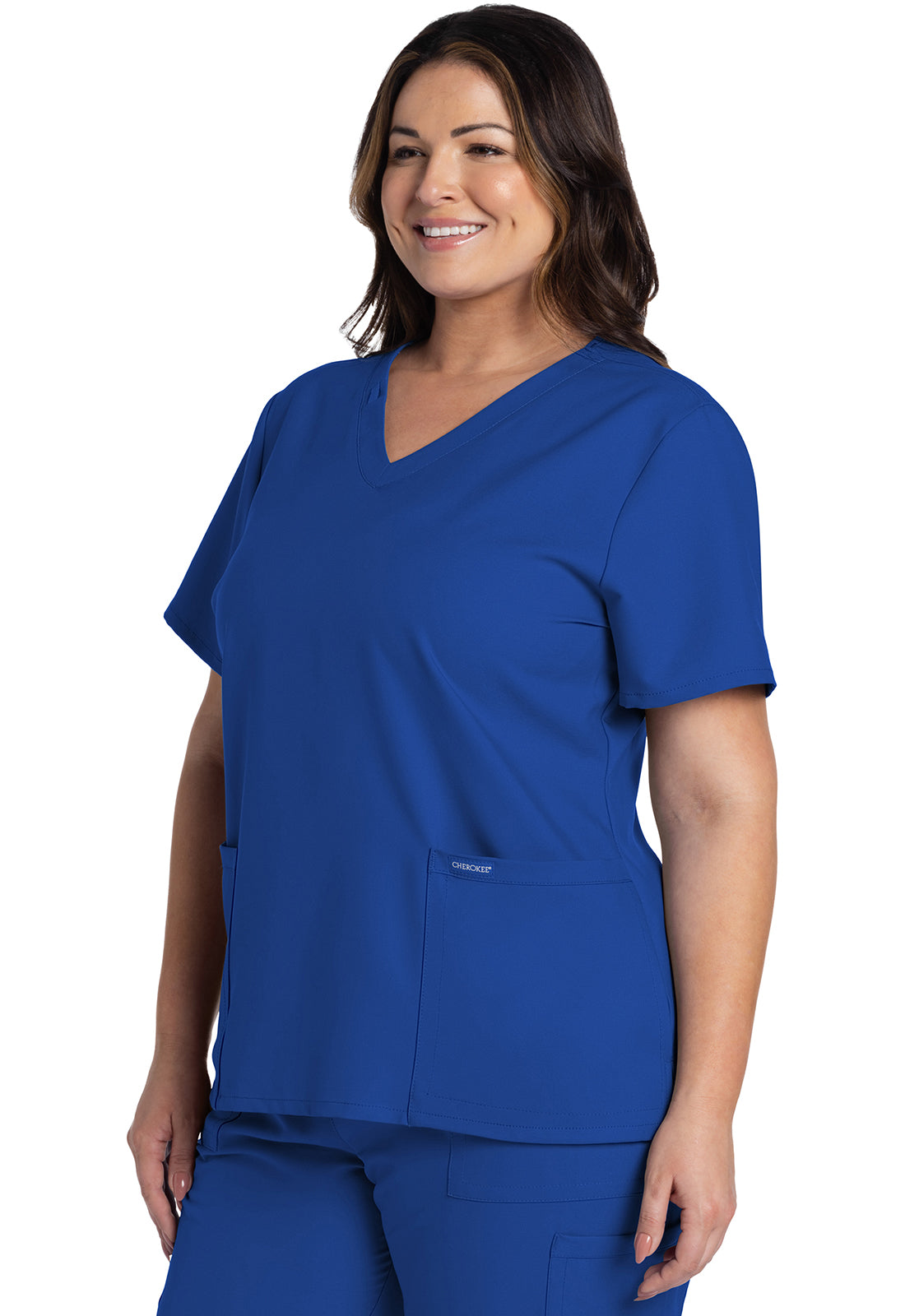 Cherokee Top met V-hals met 2 zakken en badgehouder CKE953A