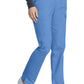 Pull-on broek met middelhoge taille en taps toelopende pijpen met elastische tailleband en cargozakken