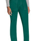 Mid-rise taps toelopende pull-on broek dames met elastische tailleband en stretchstof