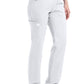 Mid-rise taps toelopende pull-on broek dames met elastische tailleband en stretchstof