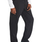 Herenbroek met middelhoge taille en rechte pijpen met elastische tailleband en 2-way stretch