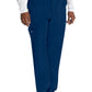 Herenbroek met middelhoge taille en rechte pijpen met elastische tailleband en 2-way stretch