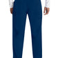 Herenbroek met middelhoge taille en rechte pijpen met elastische tailleband en 2-way stretch