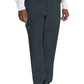 Herenbroek met middelhoge taille en rechte pijpen met elastische tailleband en 2-way stretch