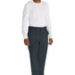 Herenbroek met middelhoge taille en rechte pijpen met elastische tailleband en 2-way stretch