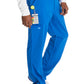 Herenbroek met middelhoge taille en rechte pijpen met elastische tailleband en 2-way stretch