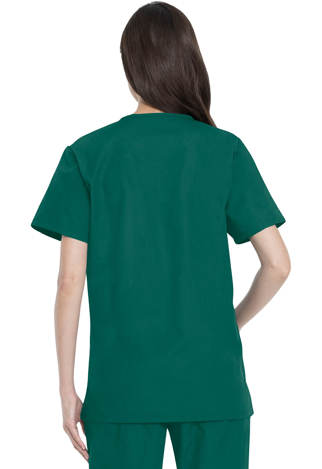 Unisex top en broek set met V-hals en taps toelopende broek met trekkoord