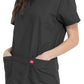 Unisex top en broek set met V-hals en taps toelopende broek met trekkoord