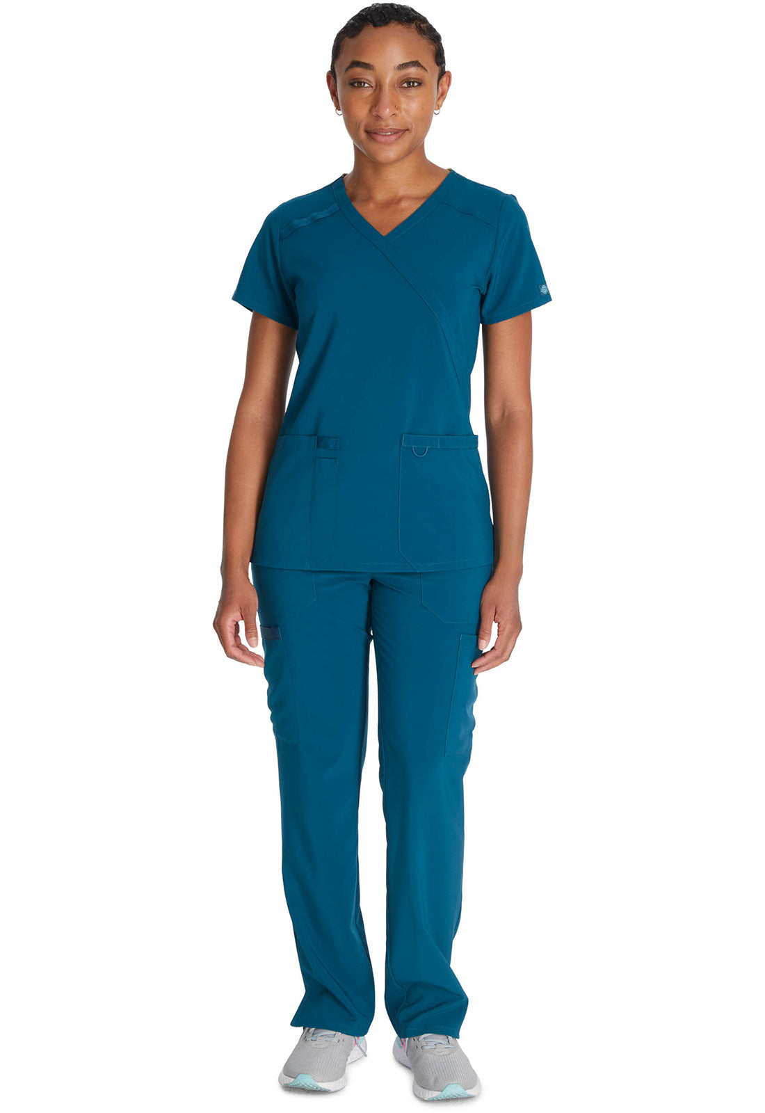 Nep-wikkeltop dames met moderne pasvorm en 360° stretch