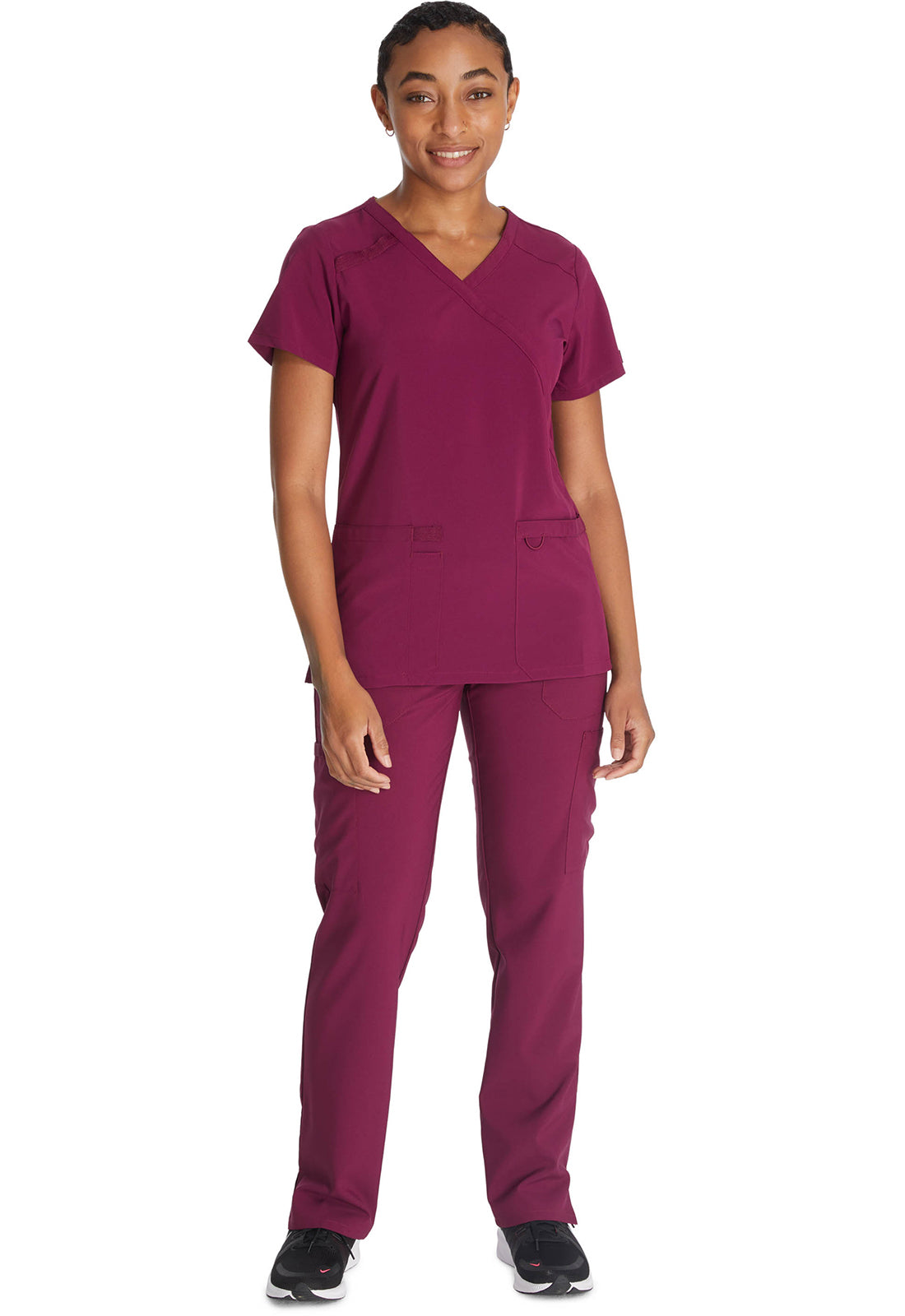 Nep-wikkeltop dames met moderne pasvorm en 360° stretch