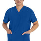 Heren T-shirt met V-hals met moderne pasvorm en 360° stretch