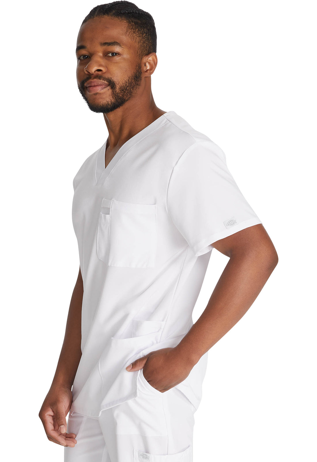 Heren T-shirt met V-hals met moderne pasvorm en 360° stretch