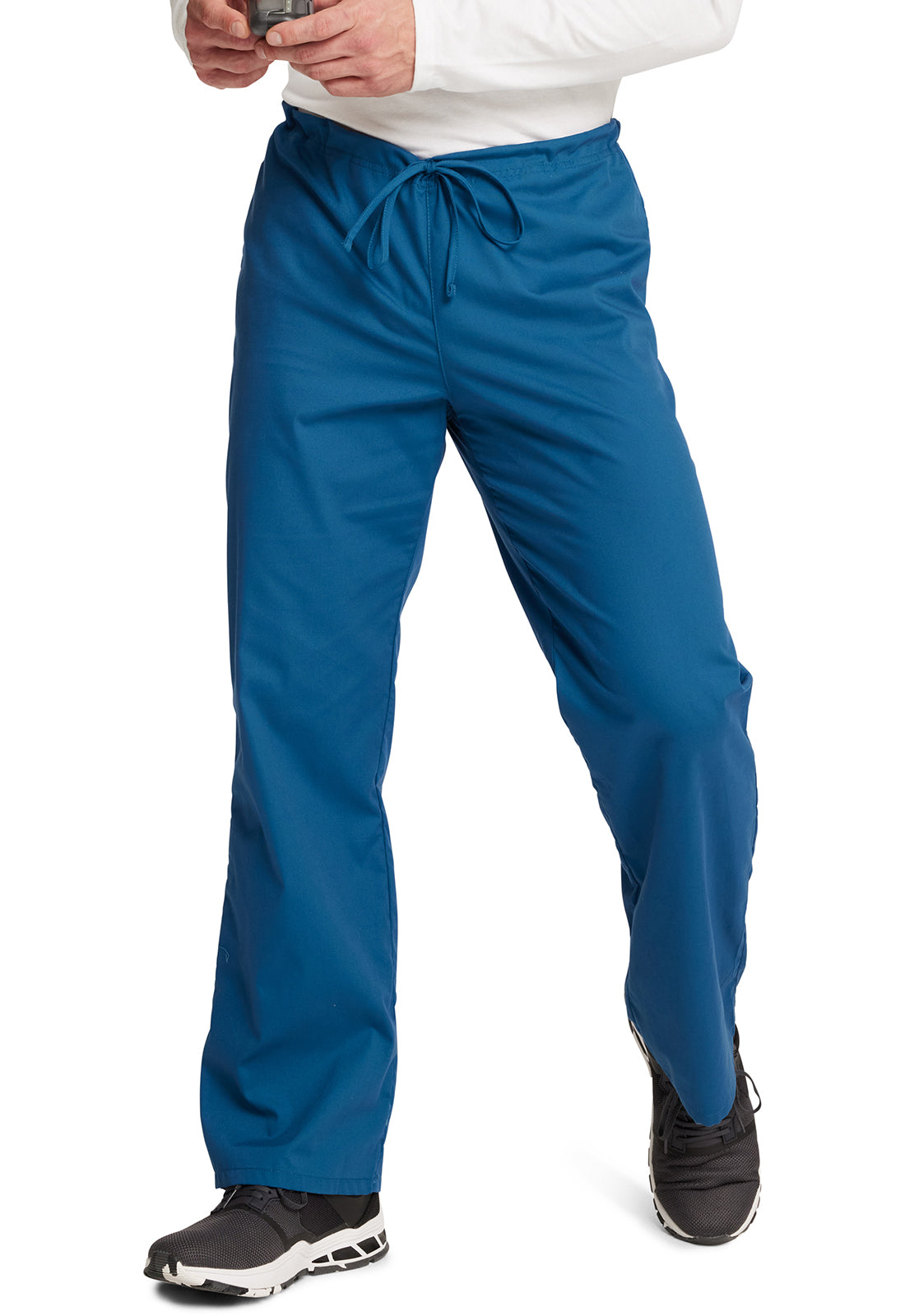 Unisex broek met trekkoord met elastische tailleband en rechte pijpen