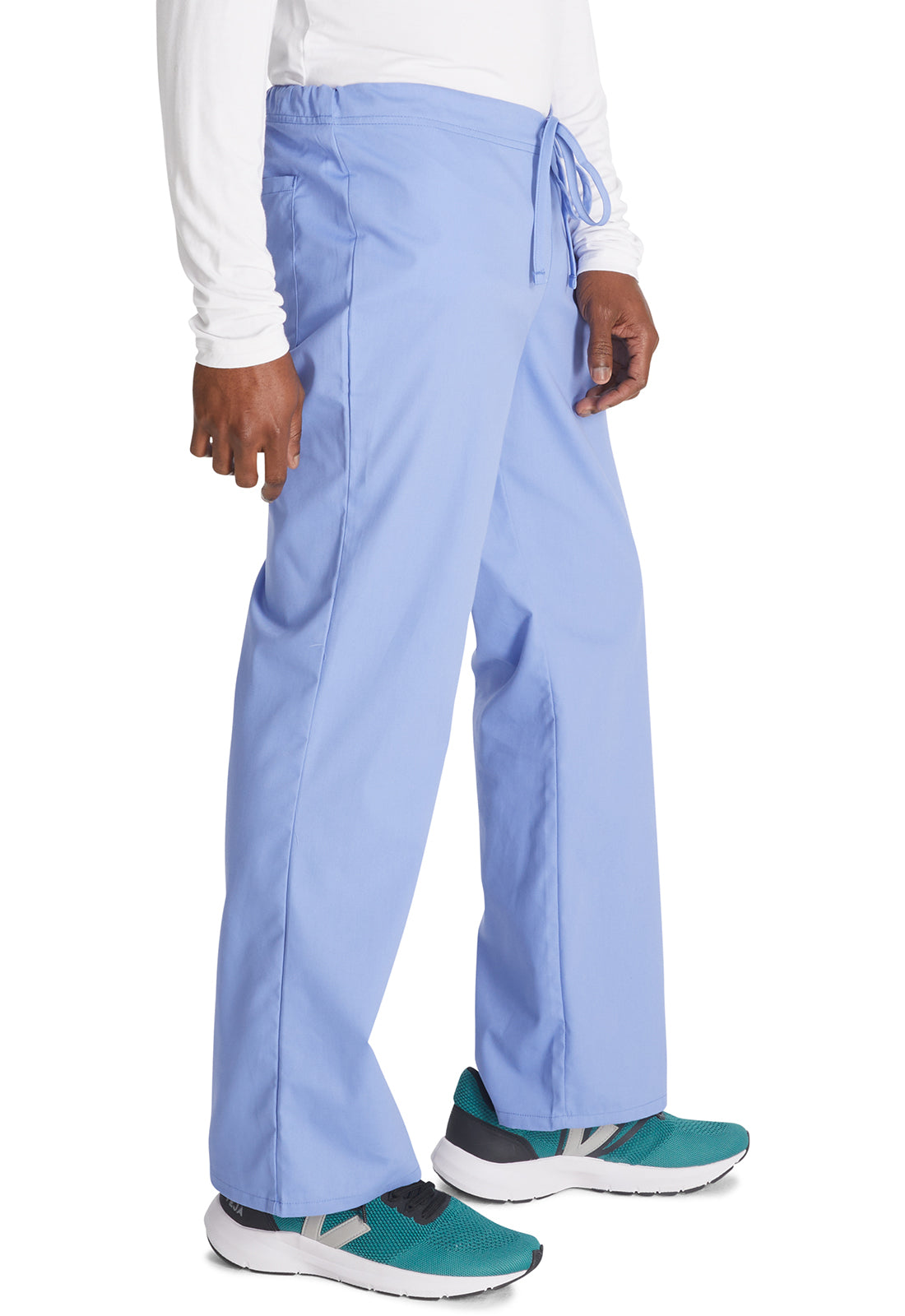 Unisex broek met trekkoord met elastische tailleband en rechte pijpen
