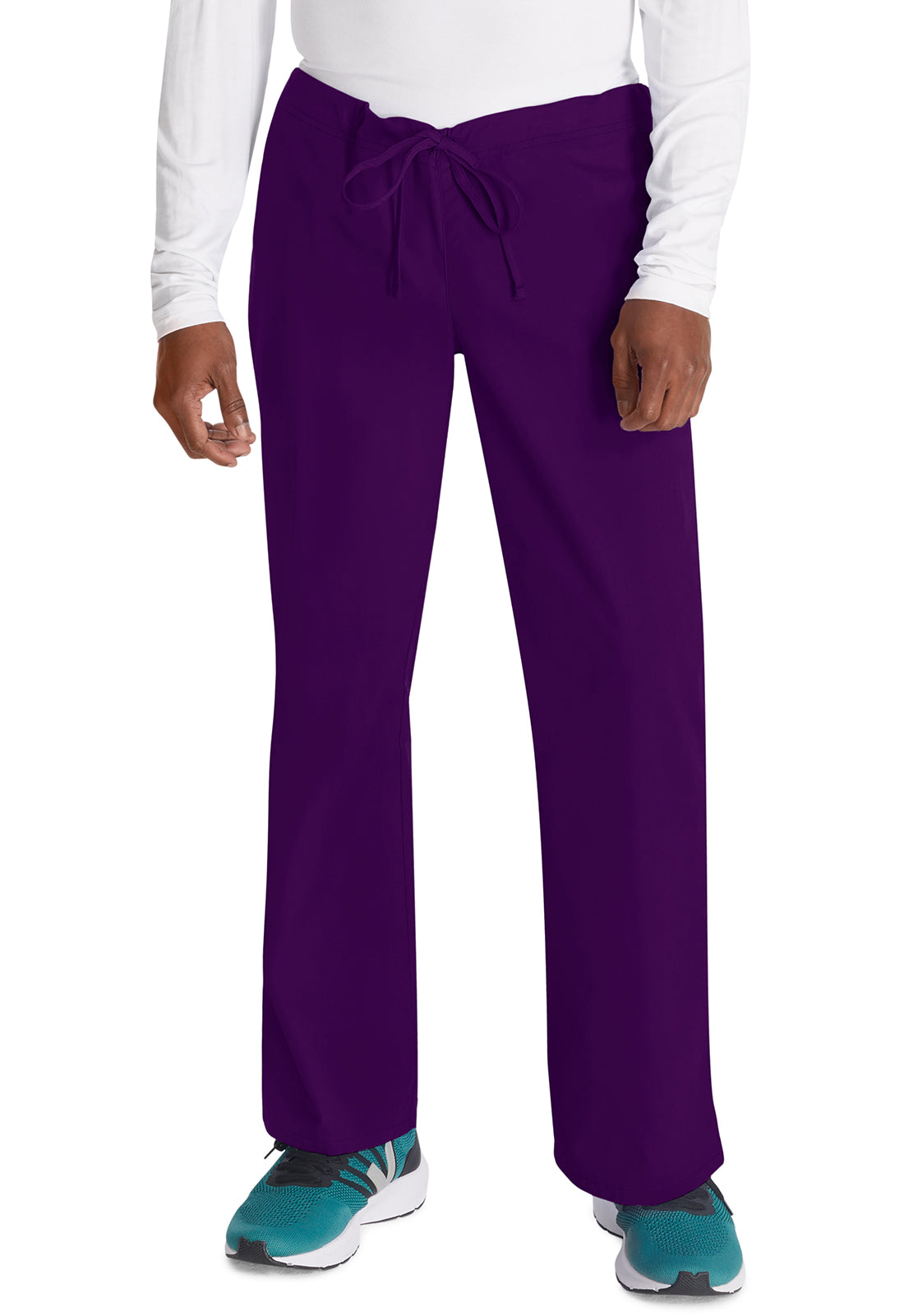 Unisex broek met trekkoord met elastische tailleband en rechte pijpen