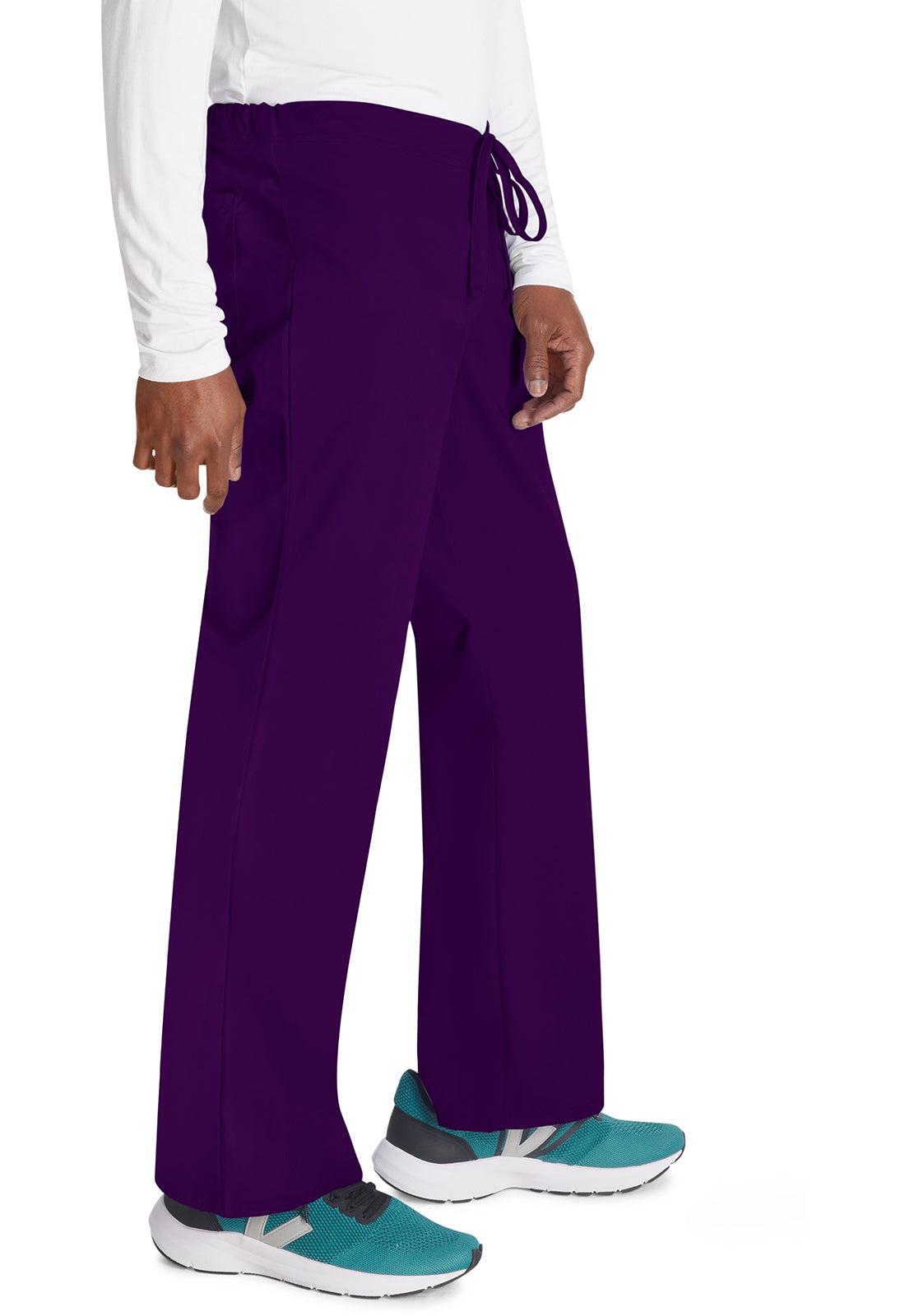 Unisex broek met trekkoord met elastische tailleband en rechte pijpen