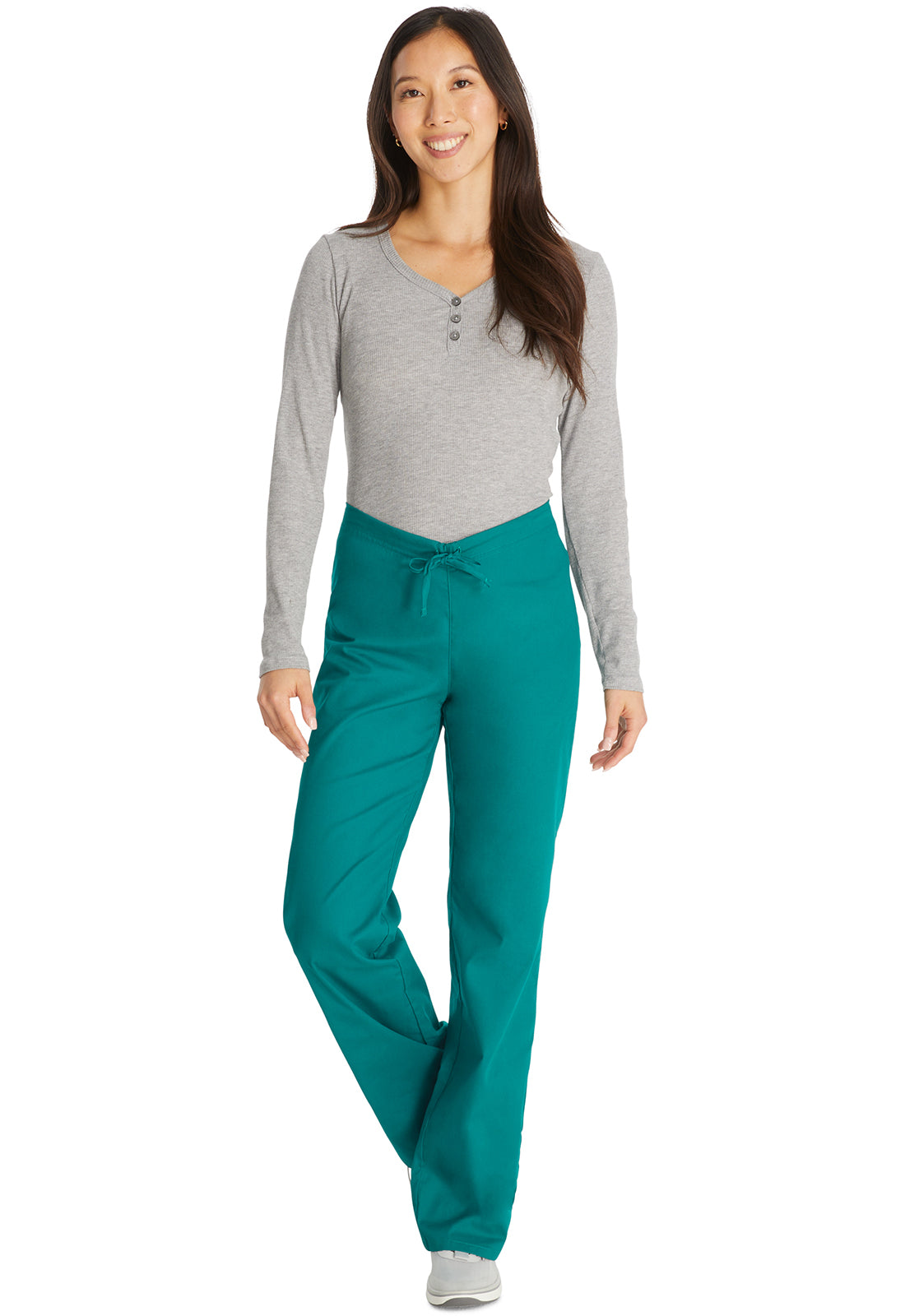 Unisex broek met trekkoord met elastische tailleband en rechte pijpen
