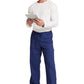 Unisex broek met trekkoord met elastische tailleband en rechte pijpen