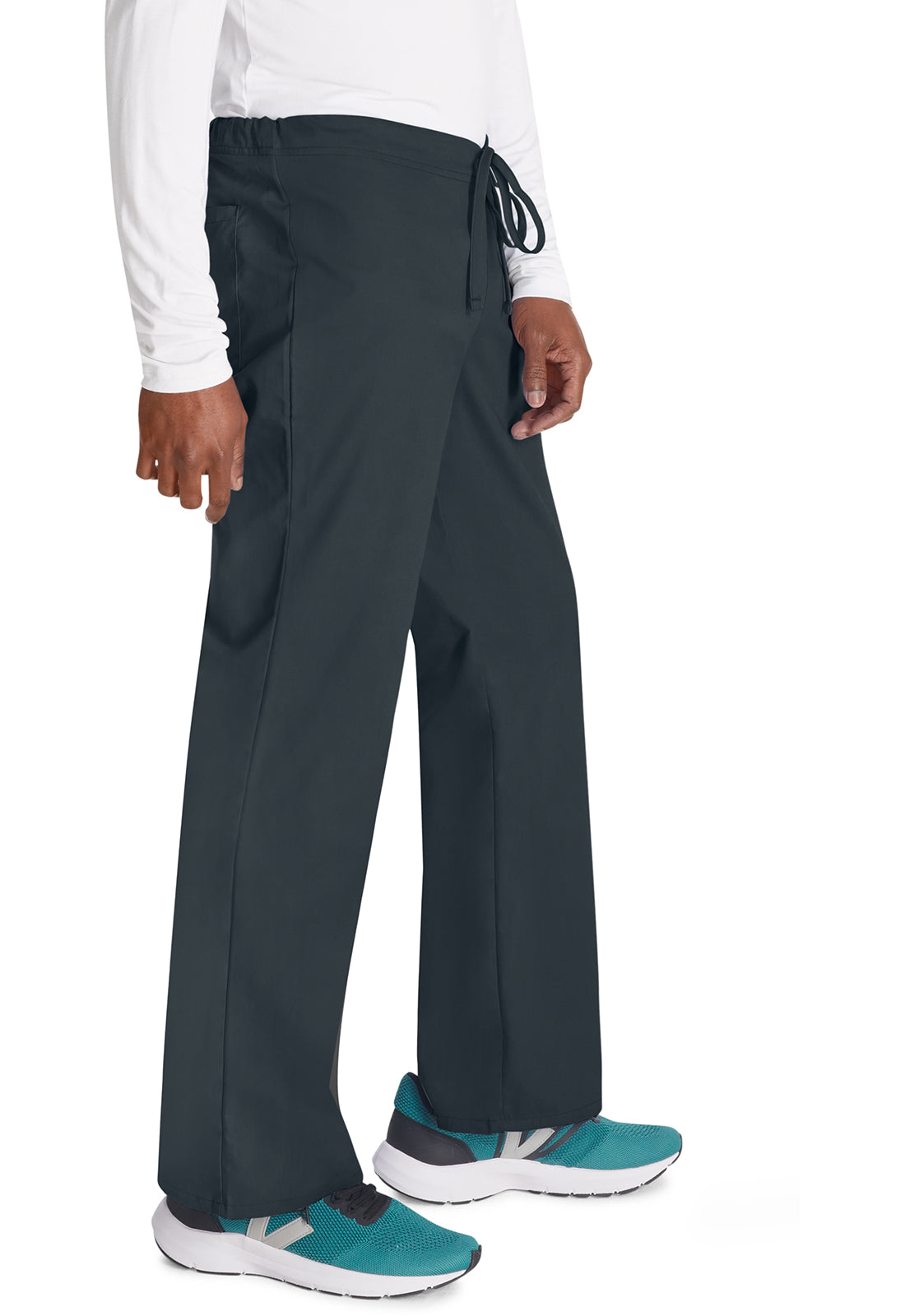 Unisex broek met trekkoord met elastische tailleband en rechte pijpen
