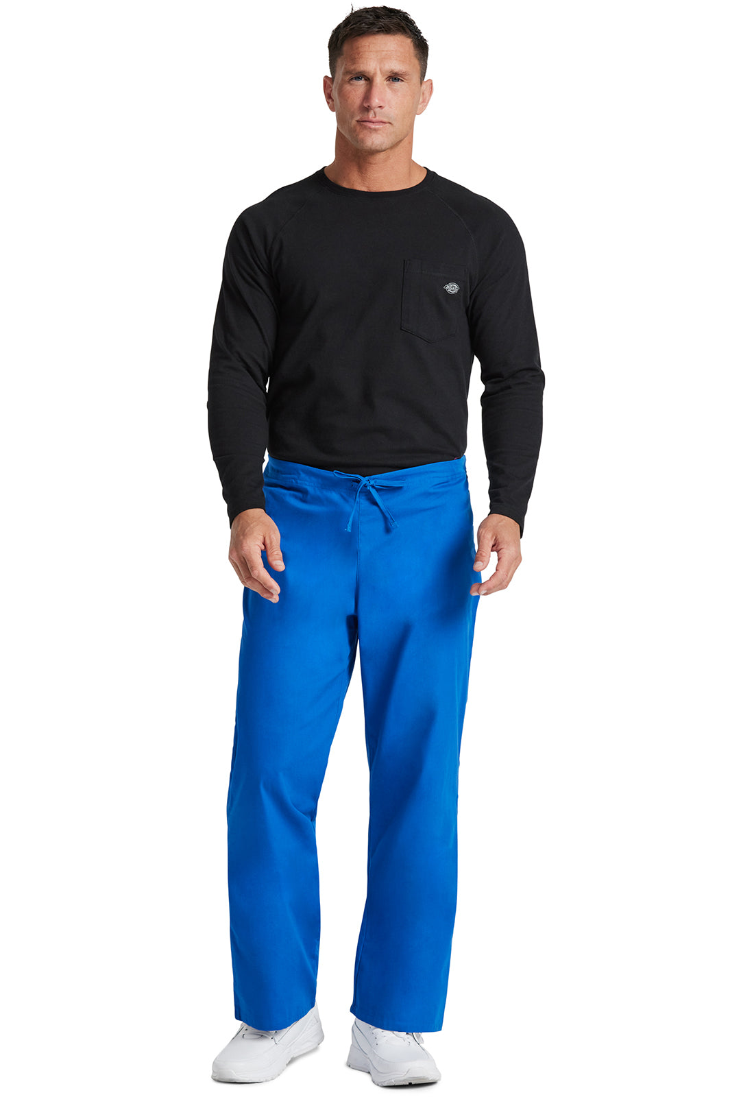Unisex broek met trekkoord met elastische tailleband en rechte pijpen