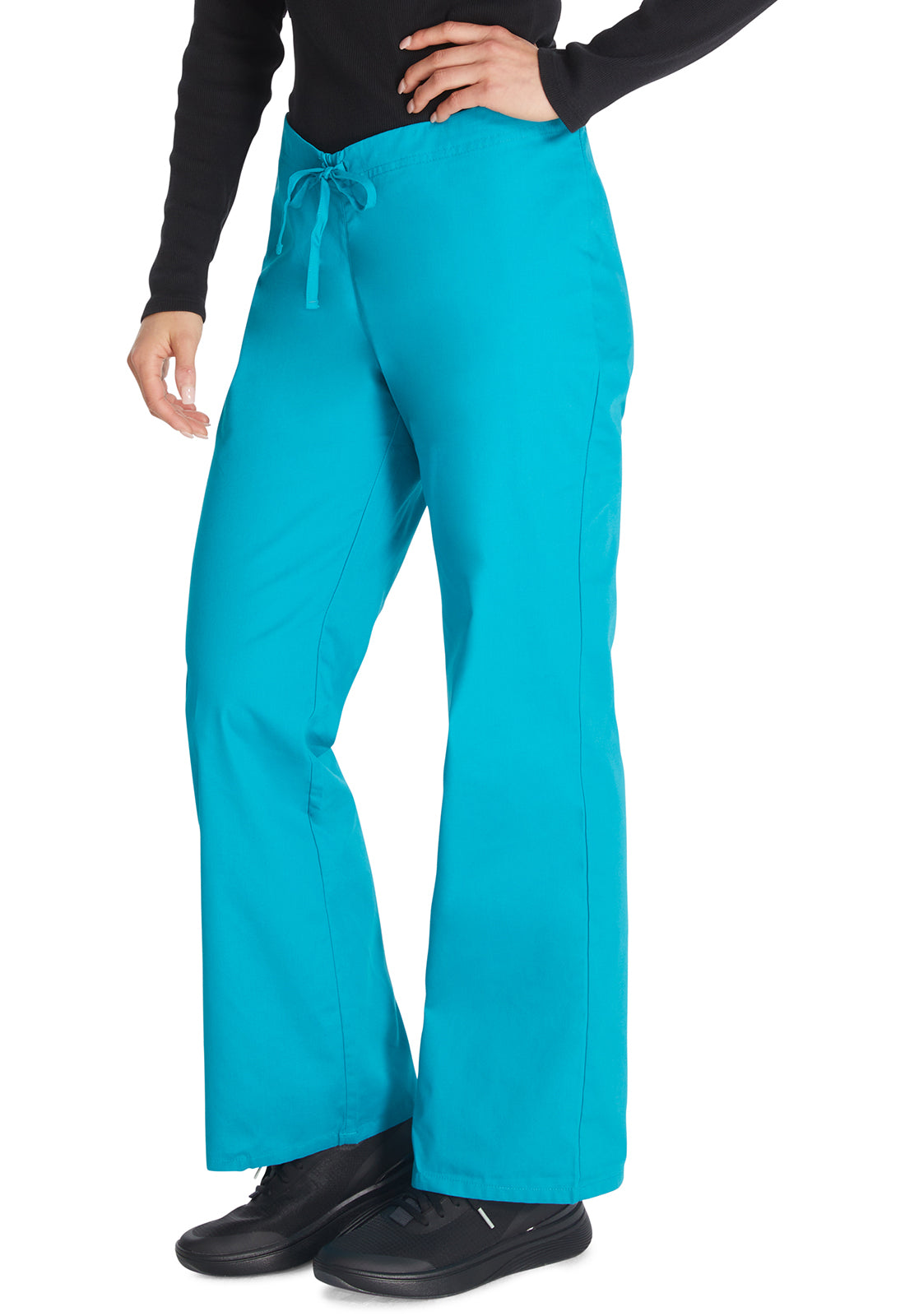 Unisex broek met trekkoord met elastische tailleband en rechte pijpen