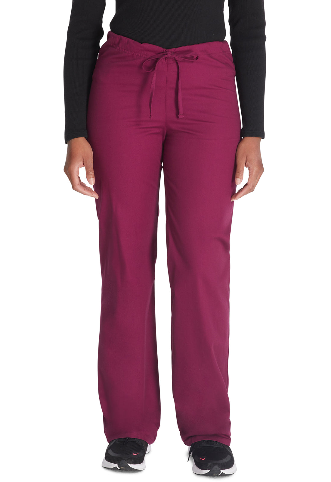 Unisex broek met trekkoord met elastische tailleband en rechte pijpen