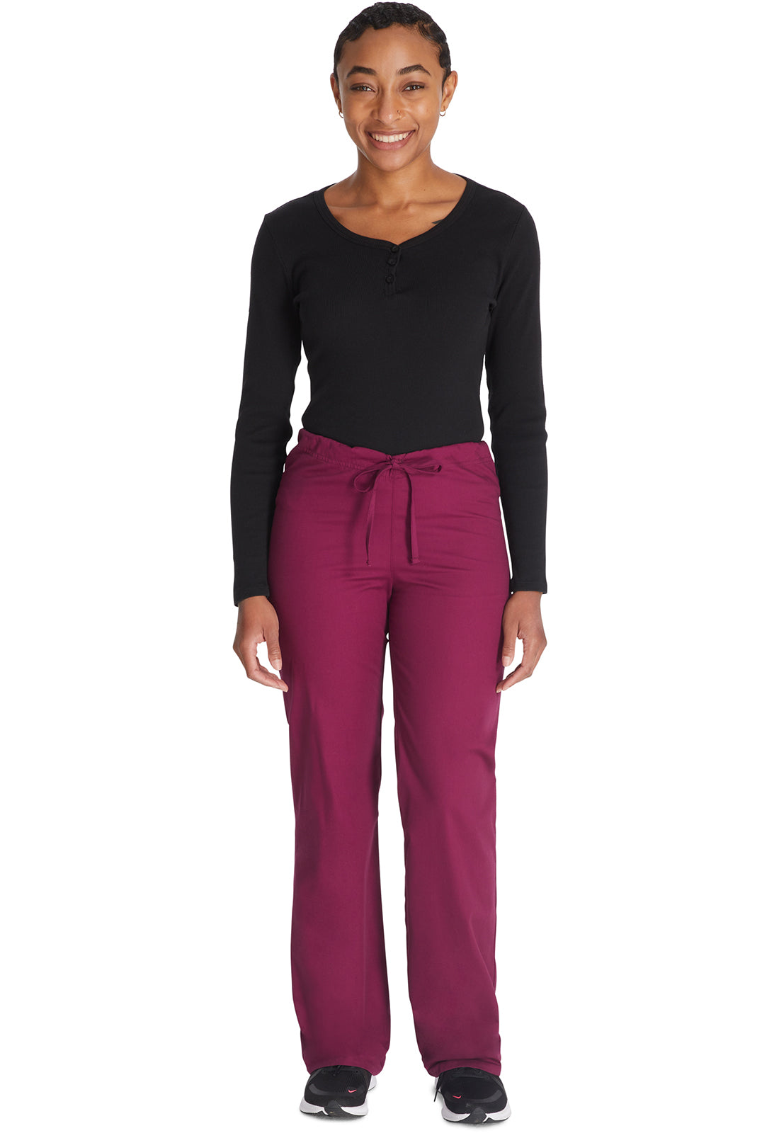 Unisex broek met trekkoord met elastische tailleband en rechte pijpen