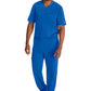 Heren T-shirt met V-hals met gebreide panelen en 2-way stretch