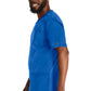 Heren T-shirt met V-hals met gebreide panelen en 2-way stretch
