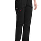Broek met natuurlijke taille en taps toelopende pijpen dames met elastische tailleband en cargozakken