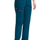 Broek met natuurlijke taille en taps toelopende pijpen dames met elastische tailleband en cargozakken