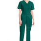 Broek met natuurlijke taille en taps toelopende pijpen dames met elastische tailleband en cargozakken