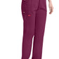 Broek met natuurlijke taille en taps toelopende pijpen dames met elastische tailleband en cargozakken DKE86106