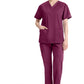 Top met V-hals in Caribisch blauw dames met modern classic pasvorm en zijsplitten DKE86706