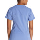 Top met V-hals en ribgebreide panelen dames met contemporary fit en stretchstof