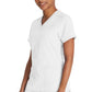 Top met V-hals en ribgebreide panelen dames met contemporary fit en stretchstof
