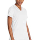 Top met V-hals en ribgebreide panelen dames met contemporary fit en stretchstof