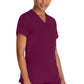 Top met V-hals en ribgebreide panelen dames met contemporary fit en stretchstof