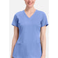 Monica Top dames met V-hals en moderne pasvorm met stretchmateriaal