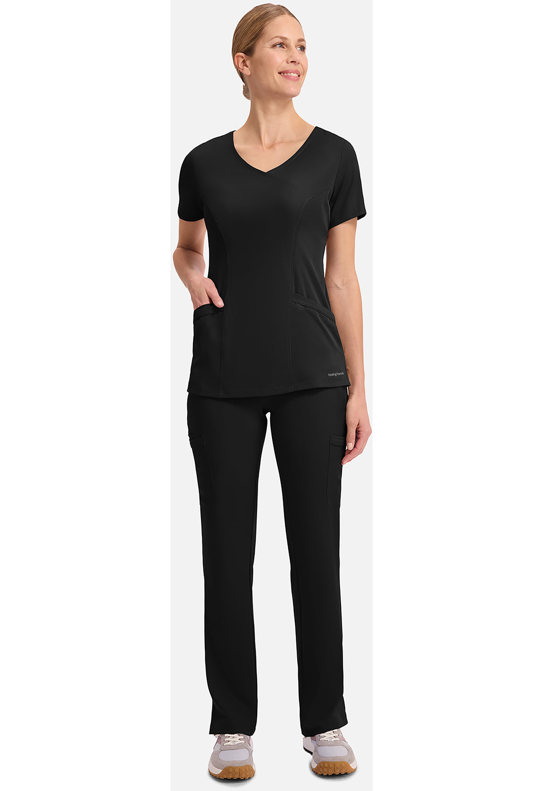 Madison top dames met overslaglook en moderne pasvorm