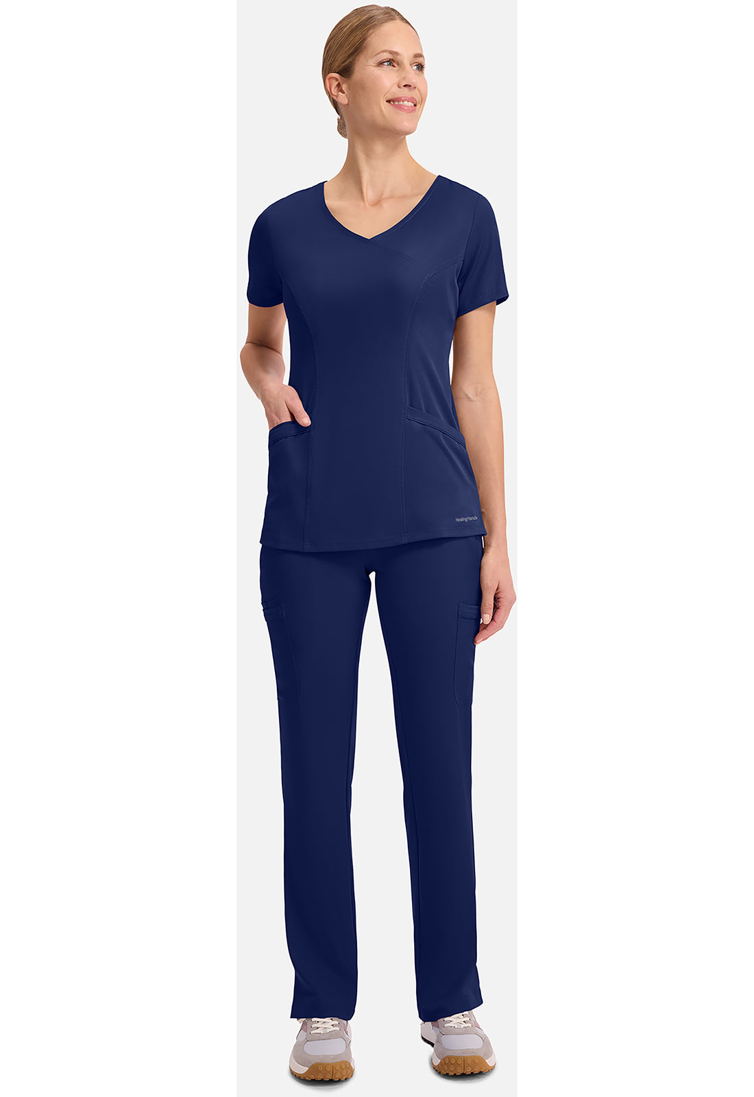 Madison top dames met overslaglook en moderne pasvorm